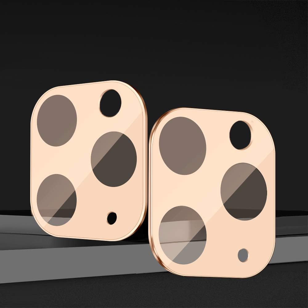 iPhone 11 Pro/iPhone 11 Pro Max Camera Lens Protector, [2 Pack] Full Coverage Anti-Scratch Back Rear Camera Lens Screen Cover Case Shield Compatible for iPhone 11 Pro/iPhone 11 Pro Max, Gold