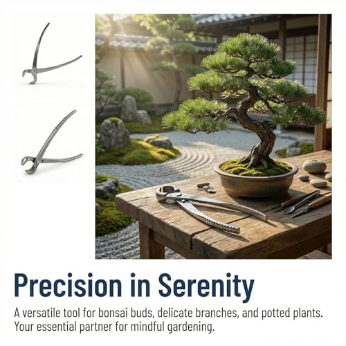 Nivofu Bonsai Schere, Zange edelstahl mit Runder Kante, 210mm bonsai schere, Professionell Scharf, Multifunktionale Cutter Garten, Konkavzange Bonsai für Gartenarbeit Garten, Terrasse, Rasen