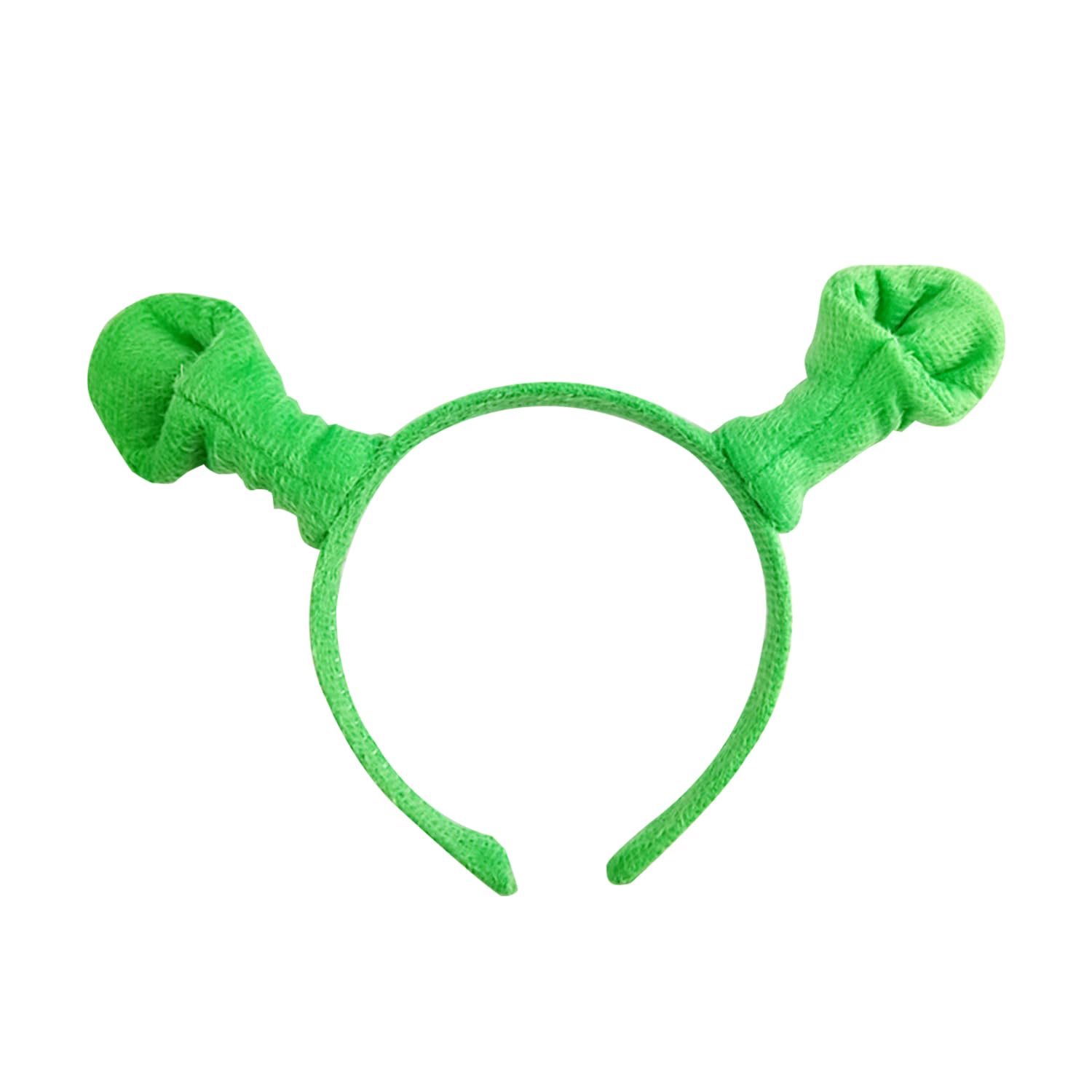 Lezevn Green Monster Headband with Ears Green Ear Headband for Halloween Christmas Party, 20 x 21 cm