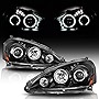 ACANII - For 2005-2006 Acura RSX DC5 LED Dual Halo Projector Headlights Headlamps Driver + Passenger Side