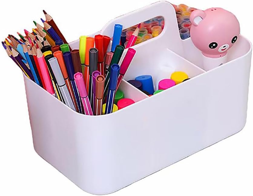 Plastic Storage Box，Art Storage Box - Craft Supplies Organizer - Stationery Storage Box - Storage Basket Handbag