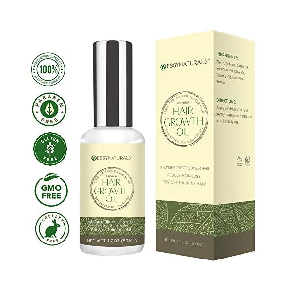 Natural-Hair-Growth-Oil-with-Caffeine-and-Biotin-Hair-Growth-Serum-for-Stronger-Thicker-Longer-Hair-17-oz Natural Hair Growth Oil with Caffeine and Biotin - Hair Growth Serum for Stronger, Thicker, Longer Hair 1.7 oz