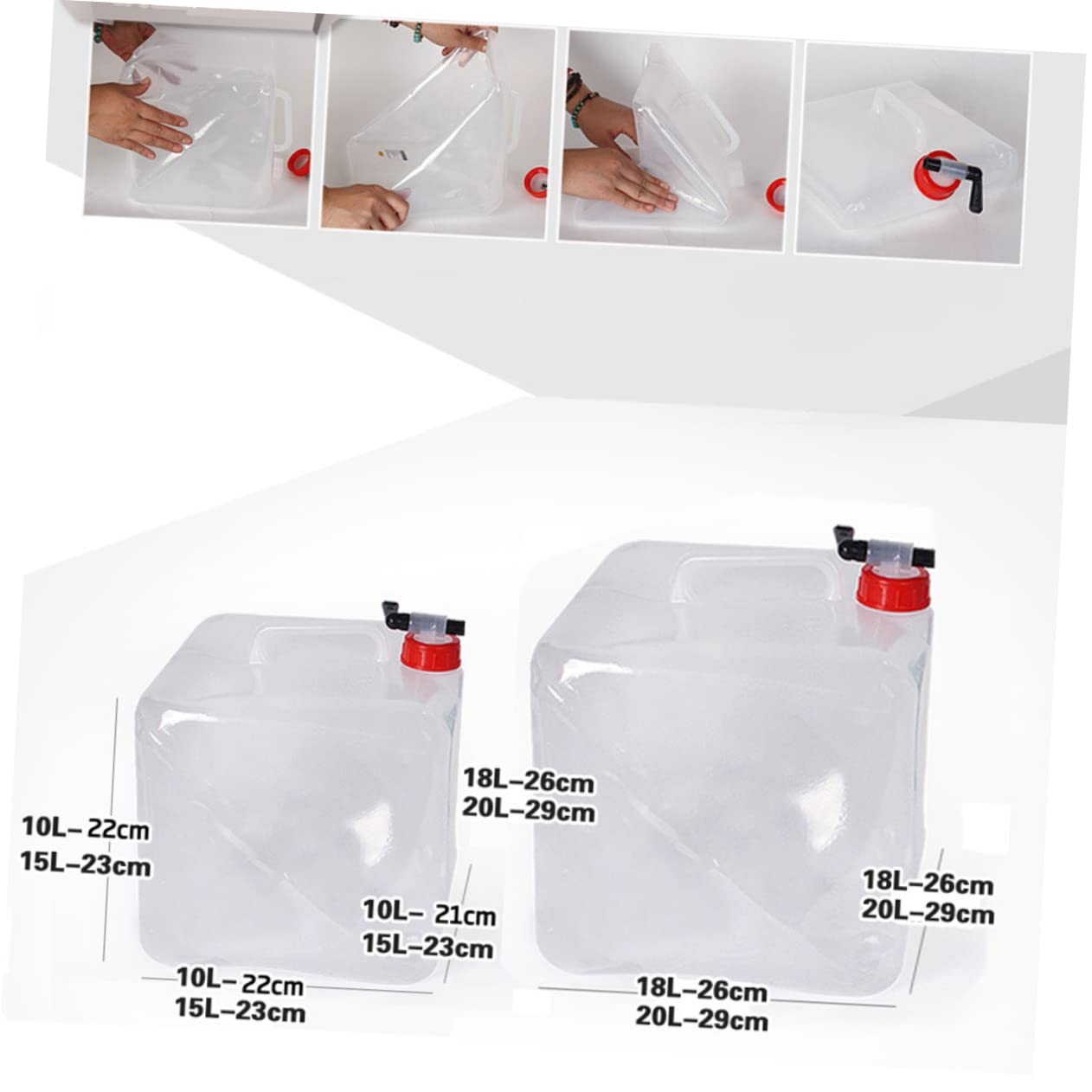 TOBBOMEY Large Capacity Foldable Water Container Portable Water Bucket for Hiking Camping Outdoor Activities Food Grade Pe Space Saving Design Easy to Carry