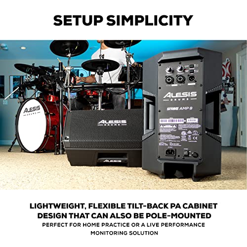 Alesis Drums Nitro Mesh Kit & Strike Amp 8 Bundle - Eight Piece Mesh Electric Drum Set With 385 Drum Kit Sounds And 2000W Drum Amplifier #TOP5