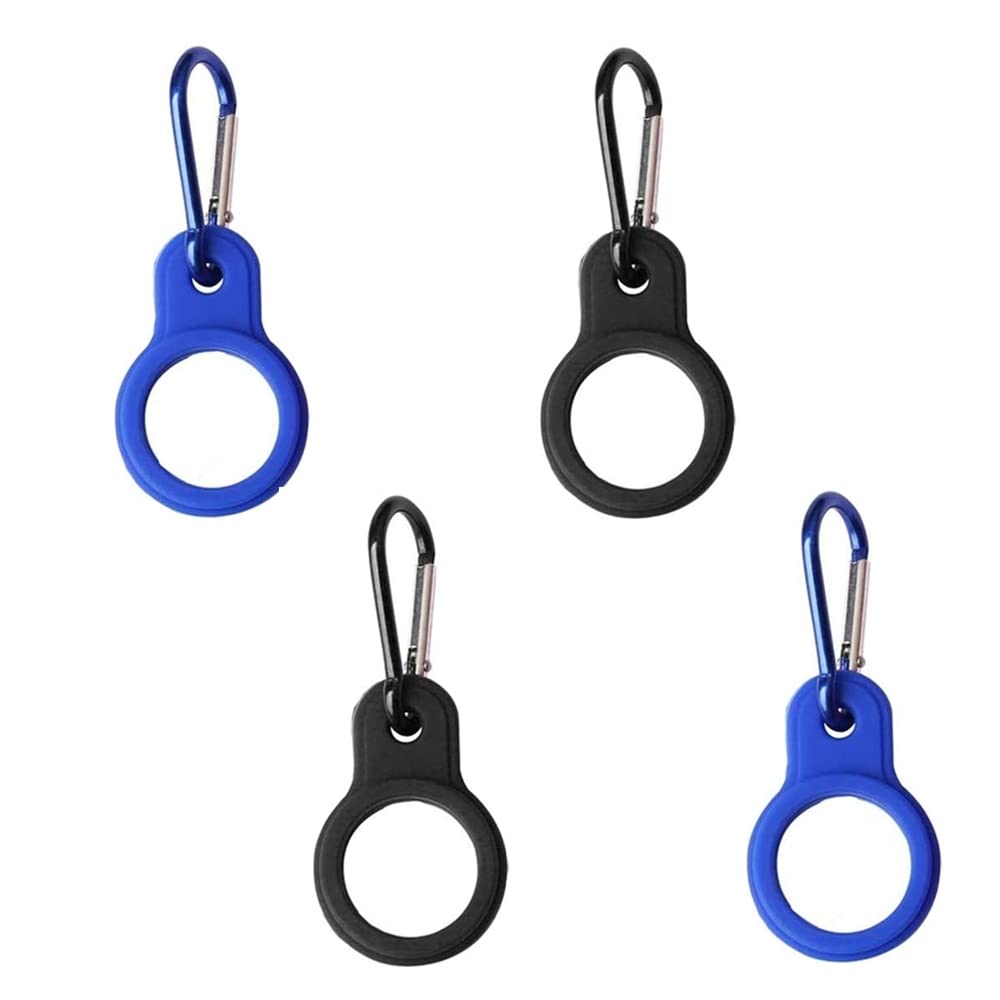 Duoduole4Pcs Silicone Water Bottle Buckles Portable Secure Bottle Holders Water Bottle Holders Water Bottle Straps for Outdoor(Black and Blue)