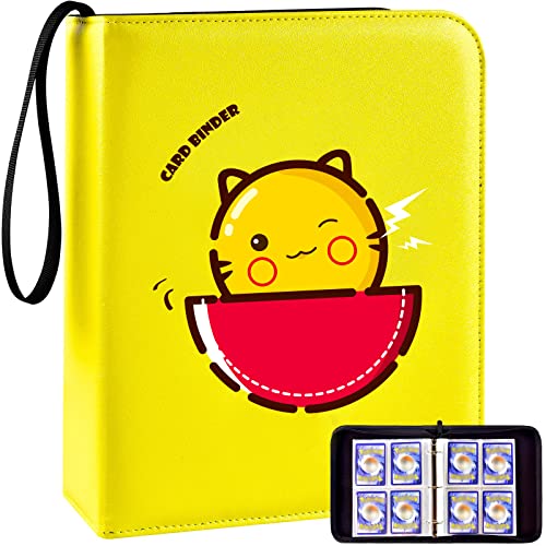 Kartenordner - Kartenhalter Buch Tragetasche Ordner für Pokemon Sammelkarten, Tragen Hüllenhalter Album Hält 440 Karten. Albumbinder Aufbewahrungshülle für PM TCG mit 55 Premium 8-Pocket Seiten Cover