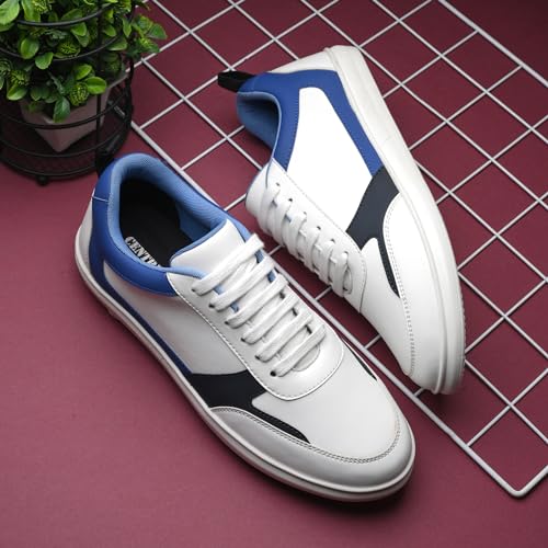 Image of Centrino Retro Sneakers for Men | Shoes for Man Stylish | Color Block Lace-Up Casual Canvas Walking Shoes | Cushioned Insole | Lightweight Comfortable Breathable | Anti-Skid | Trendy Mens Sneakers (6580)