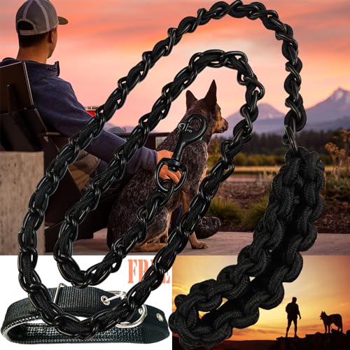 Dog-Leash-Metal-Leashes-with-Pet-Collar-Training-Walking-Leads-Heavy-Duty-Anti-Bite-Chain-Rope-Hook-for-Medium-and-Large-Dogs - Cucciolini Doodles   Dog-Leash-Metal-Leashes-with-Pet-Collar-Training-Walking-Leads-Heavy-Duty-Anti-Bite-Chain-Rope-Hook-for-Medium-and-Large-Dogs