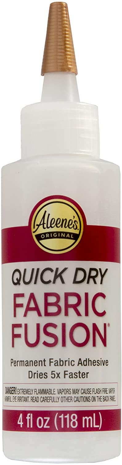 Aleene's Quick Dry fabric Fusion Permanent Fabric Adhesive, 4-Ounce, Pack of 1