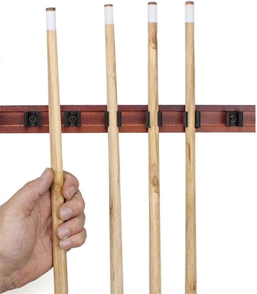 Billiard Wood Rack Holder Wall Mounted Hanging Professional 6-Hole Wooden Cue Accessories