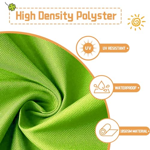 Voile d'ombrage carrée 1.6x2m en polyester vert tendre avec cordes de fixation