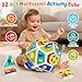 22-in-1 Baby Busy Board Activity Cube Toys, Montessori Toy for 1 Year Old Toddlers, Educational Learning Sensory Travel Toys for Infant 6-12 12-18 Months, 1st Baby Easter Gifts for Boys Girls