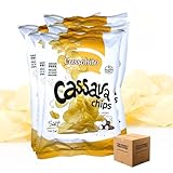 Cassava Chips with Sea Salted, Crunchy Yuca Snack - 5 Pack Gluten Free Chips, Non-GMO, Vegan - Made from Fresh...