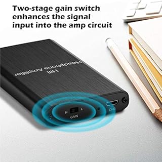 MYPIN Headphone Amplifier, Portable HiFi Headphone Amp 3.5mm Stereo Audio Gain Switch Support Impedance 16-300Ω Headset for MP3/MP4 /Phones/Digital Players/Computers/Xbox one,PS4,PS5 Controller