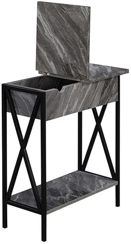 Miniatura 4 de Convenience Concepts Tucson Mesa auxiliar abatible con estación de carga y estante, 23.75 pulgadas de largo x 11.25 pulgadas de ancho x 24 pulgadas