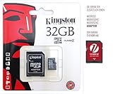 Speicherkarte für Samsung Galaxy Tab 3 7.0 Lite (sm-t113 N) WiFi, E-Book Readers  Kingston 32 GB microSDHC Class 4 inkl. SD Adapter  Chip Speicher-, Speichererweiterung.