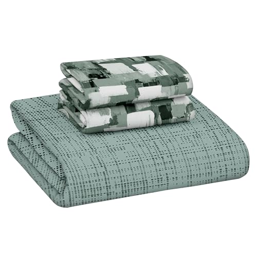 Image of Bedsheets for Double Bed with 2 Pillow Covers,152TC, 100% Cotton Solid Double Bedsheet with Pillow Cover,225 X 250 Cm,Grey Bedsheet, Dotted Pattern,Home Decor,Ideal for Festive Gifting