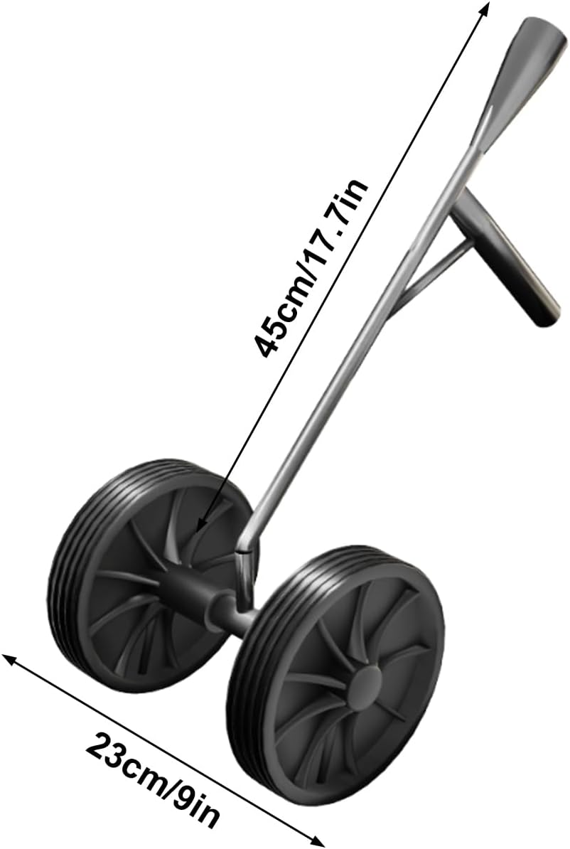 Weeding Hoe Head - Multifunction Soil Aerating Tool with Double Wheels,Manual Grass Hoe | for Men Husband Father Gardener Farmer