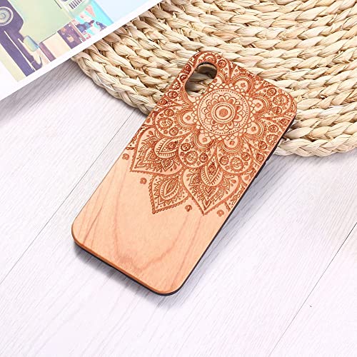 Coque en bois massif gravée au laser pour iPhone 13 Pro Max