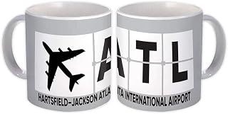 USA Hartsfield-Jackson Atlanta Airport ATL : Gift Mug Airline Travel AIRPORT - White