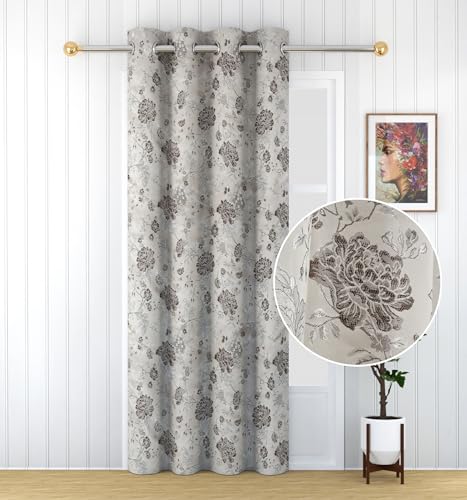 Image of FRESH FROM LOOM Room Darkening Door Curtains 10 Feet Long,Big Window Curtain Premium Polyester Rod Pocket Weaved Parda,Modern Parde for Living Room Bedroom,Home Office Jacquard Screens(Coffee,1pc)