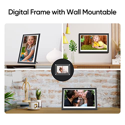 Arzopa Digital Picture Frame 15.6" Smart Wifi Ips Touch Screen, Up To 128Gb Wooden Electronic Photo Frameo Wall Mountable Easy Setup To Share Photos Videos Instantly #TOP4