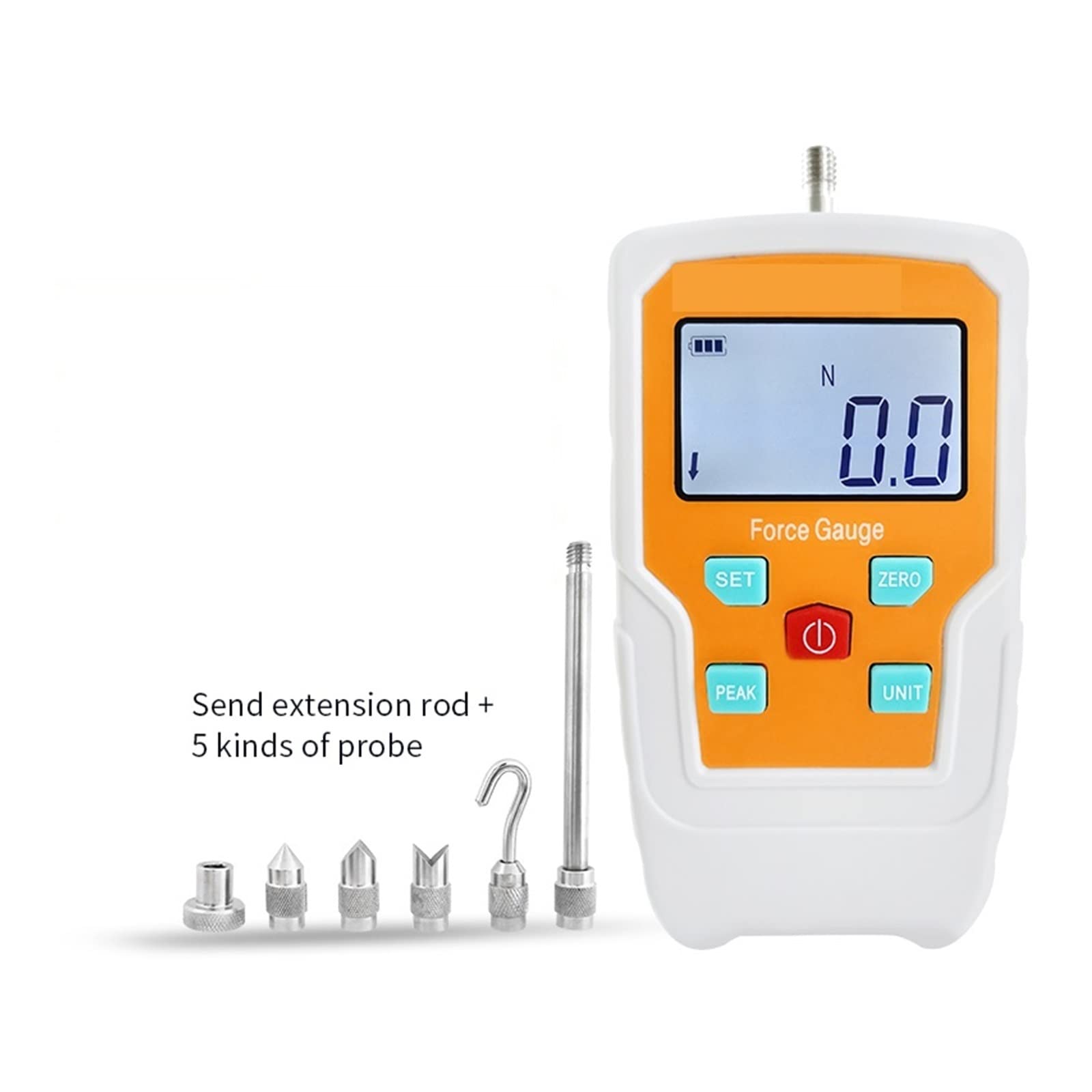 Digitales Kraftmessgerät, Digitales Kraftmessgerät Spring Push Pull Gauge Portable Tester Messgerät Dynamometer 500N Force Test Equipment(50N)