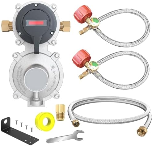 2-stage Auto Changeover Lp Propane Gas Regulator With Two 12 Inch Pigtails For Caravans Trailers Kt12acr6a~p90773129 2-stage Auto Changeover Lp Propane Gas Regulator With Two 12 Inch Pigtails For Caravans Trailers Kt12acr6a~p90773129