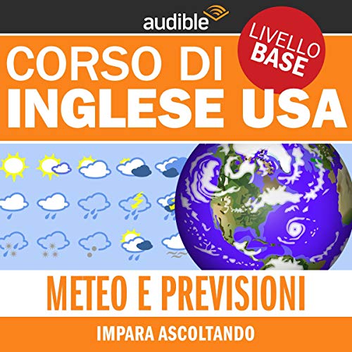 Diseño de la portada del título Meteo e previsioni (Impara ascoltando)