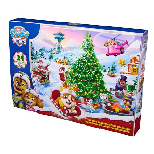 Paw Patrol - Pat Patrouille - Calendrier de l'Avent Pat Patrouille 2025 - Calendrier de L'Avent Noël 24 Surprises, Figurines Et Accessoires Exclusifs - Jouet Enfant 3 Ans Et +