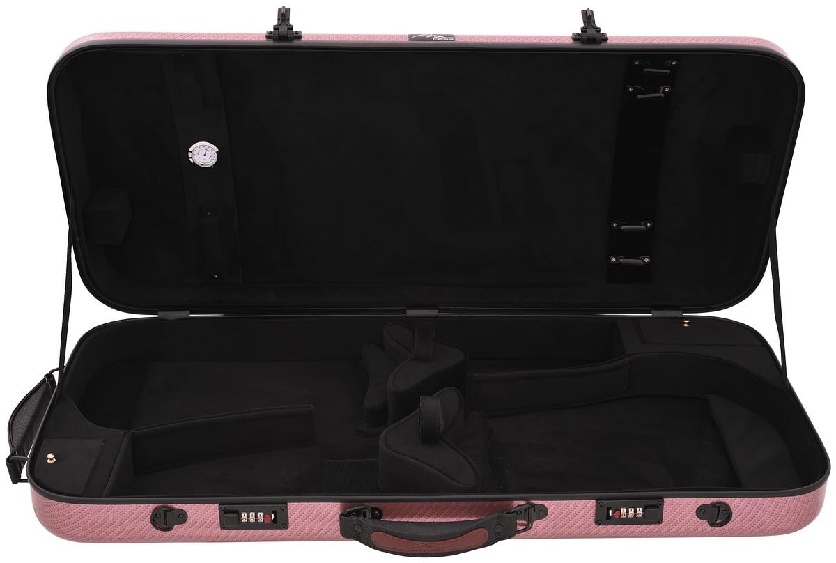 Doppelkoffer für Geige 4/4, Bratsche 36-43 Fiberglass Hybrid Special Rot M-case
