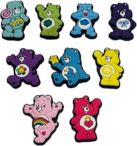 Set de 9 imanes decorativos de osos de caricatura en PVC miniatura 1