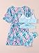 SOLY HUX Girl's Tropical Print Bikini Bathing Suit with Kimono 3 Piece Swimsuits Multi Tropical Leaf 150