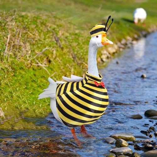 BOXOB Spring Bee Goose Outfit, Adorable Porch Goose Costume Clothes with Wings for Lawn Garden Decor & Outdoor Patio Art — 사진 6