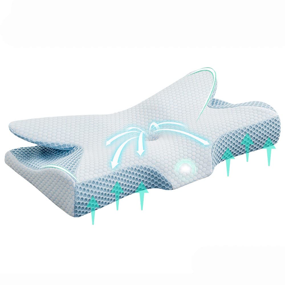 FunitoCervical Memory Foam Pillow, Contour Pillows for Neck and Shoulder Pain, Ergonomic Orthopedic Sleeping Neck Contoured Support Pillow for Side Sleepers, Back and Stomach Sleepers