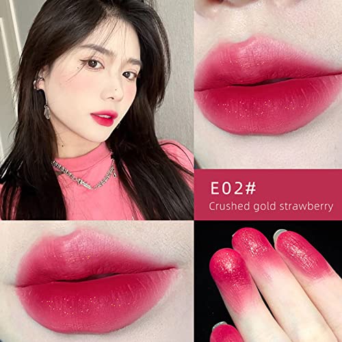 Domality 6 Colors Velvet Lipstick Set, Matte And Glitter Lip Mud Tint, Silky Creamy Texture, High-Pigmented, Long Lasting, Lightweight Lip Gloss Makeup Set #TOP2