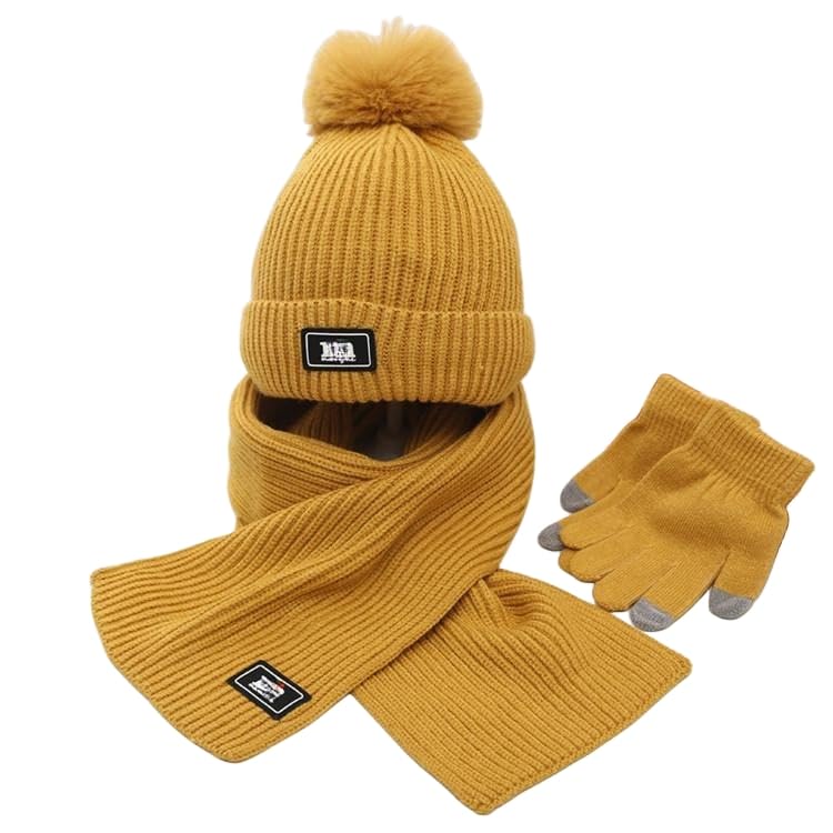 Zonto Wintermütze kinder Kinderhut, Schal, Handschuhe, Dreiteiliges Set, Mädchenwinterohrschutz, Wollhut, Schal, Warmer Anzug