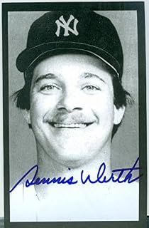 Dennis Werth autographed post card  New York Yankees  5x7 ~ MLB Cut Signatures  - Compare price