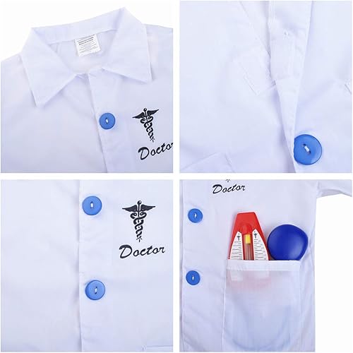 Miniatura 7 de TopTie Disfraz de Halloween para niños, disfraz de médico cirujano enfermera para niño y niña