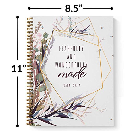 Carnet chrétien spirale or format A4 de 120 pages lignées