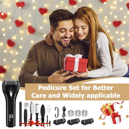 Rapeuse Pieds Electrique Puissante, Pédicure Pack Foot Care électrique avec 3 Rouleaux de Remplacement,IPX7 Imperméable à l'eau,Kératoplaste électrique avec écran LED – vue 7