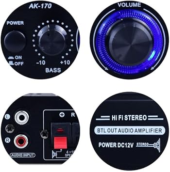 Stereo 20W-200W Bass Treble Equalizer HiFi Class D Digital Mini Music Amplifier 2*50W Audio Power Amplifier