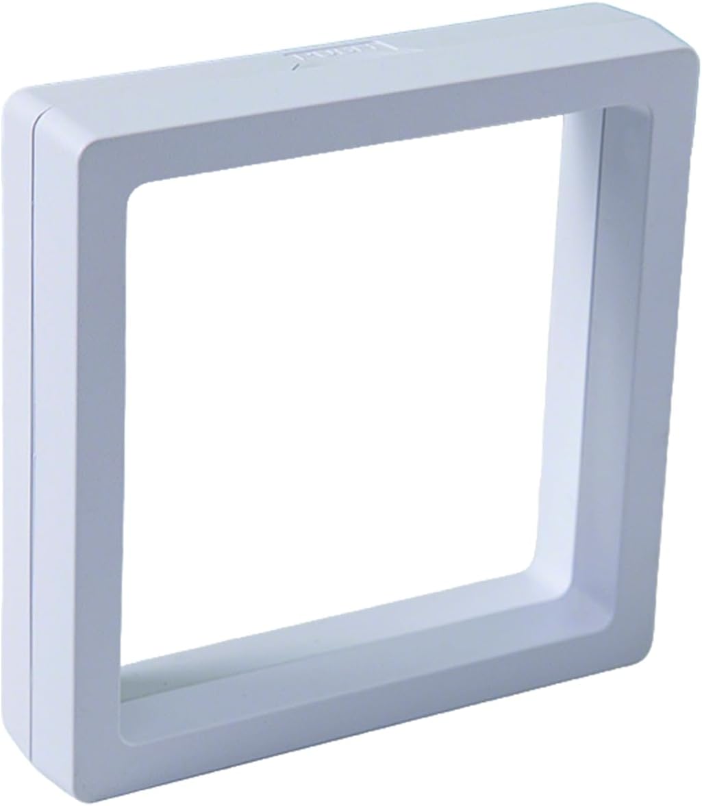 Floating Display Case, 20 Pack 3D Floating Frame Display Holder 3.5 x 3.5 x 0.8 Inch, Coin Display Stand for Jewelry, Gems, Specimens and Pins-White