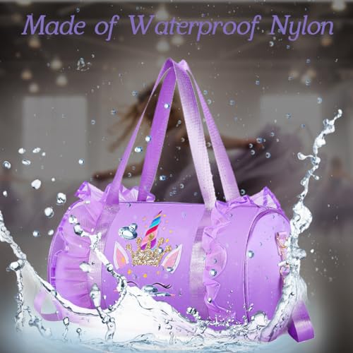 Image of Dorlubel Cute Toddler Ballet Dance Bag for little Girl Tutu Dress Bag with Key Chain