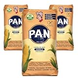 Harina Pan Amarillo 1kg (Pack of 3) / Yellow Pre-Cooked Corn Flour for Arepas, Empanadas, Tortillas, Tamales & Latin Cooking