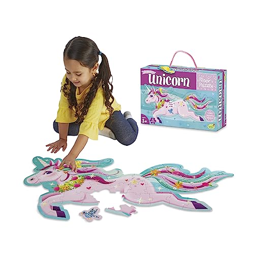 Peaceable Kingdom Shimmery Unicorn Floor Puzzle, 1 EA