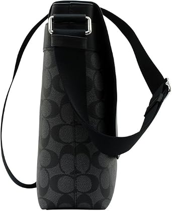Coach Signature Charles Small Messenger Shoulder Bag Black