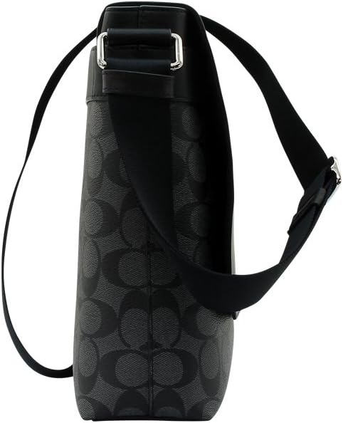 Coach Signature Charles Small Messenger Shoulder Bag Black
