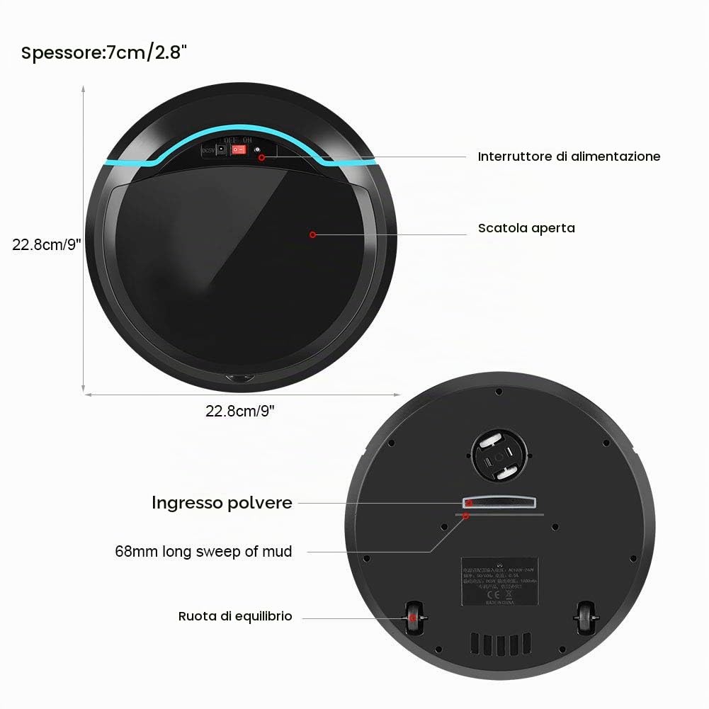 Aspirapolvere per pavimenti Robot per la pulizia intelligente per la casa di famiglia