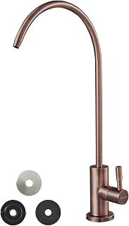 VEVOR Grifo de Acero Inoxidable para Agua Potable sin Plomo, Grifo de Ósmosis Inversa con Válvula de Latón Macizo, Resistente a la Corrosión y Duradero, para Fregadero de Cocina, Bar, Cafetería